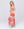 Side View: Pink Floral Maxi Dress with Elasticated Bandeau Top