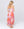 Back View: Pink Floral Maxi Dress with Elasticated Bandeau Top