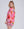 Pink Floral Print Midi Length Cover Up with Beaded Embellishment