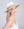 Natural Two Tone Paper Straw Fedora Hat with Shell Embellishment