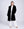 Black Plush Faux Fur Coat with Button Closure