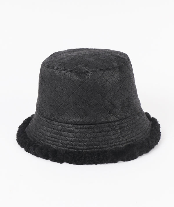 Black Quilted Bucket Hat