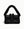 Black Faux Fur and PU Crossbody Bag with Button Closure