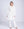 Winter White Faux Fur Coat with Waist Belt