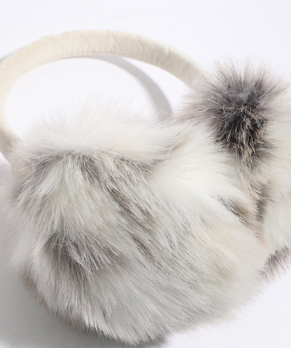 Snow Wolf Faux Fur Earmuffs - Plush and Luxurious