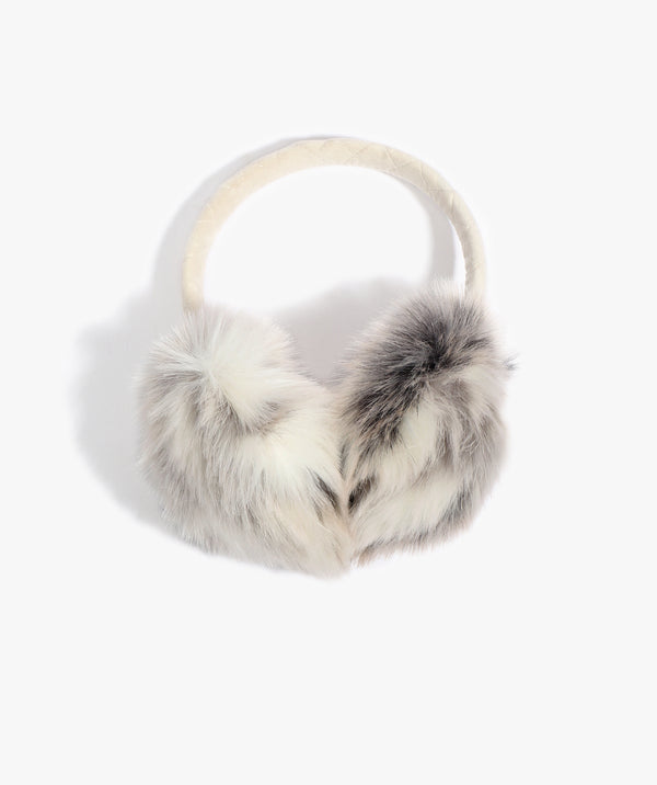 Snow Wolf Faux Fur Earmuffs - Plush and Luxurious
