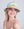 Natural/Turquoise Visor with Chiffon Belt and Elasticated Band