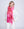 Pink Fringed Stripe Blanket Scarf - Luxurious and Vibrant