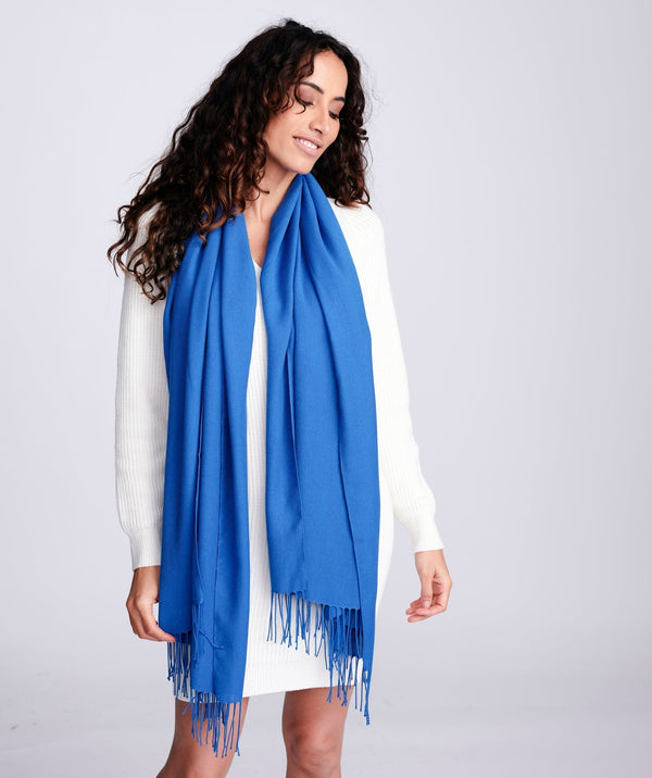 Pashmina Shawl - Azure Blue