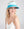 Blue/Turquoise Two Tone Straw Visor with UPF 50 Sun Protection