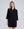 Black Lace-Trimmed Beach Shirt with V-Neck and Buttons