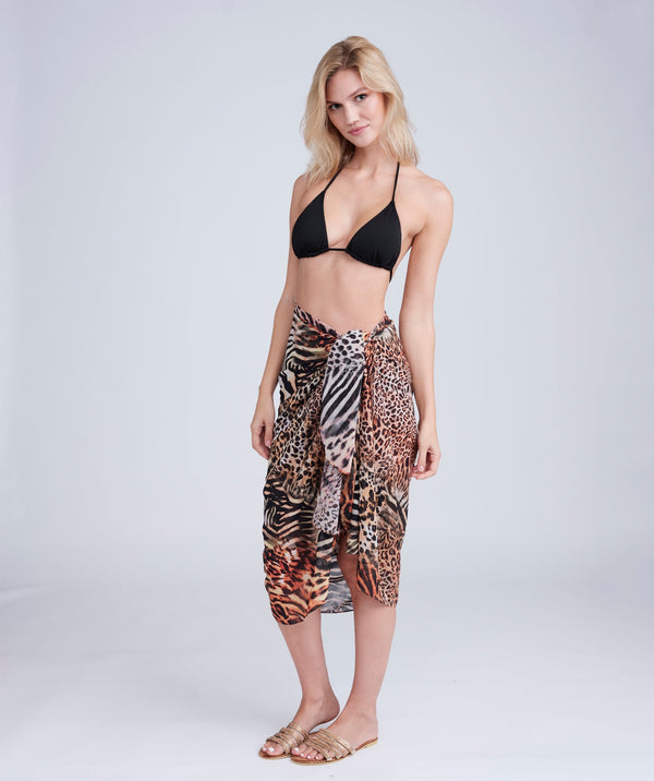 Leopard Print Beach Sarong Wrap.