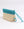 Rear View: Sand and Pale Turquoise Ruffle Detail Clutch Bag