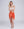 Orange Fringed and Beaded Sarong with Tassels and Shell Beading