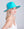 Turquoise Straw Fedora Hat with Belt Headband and UVA Sun Protection