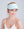 Turquoise Straw Visor with Shell Bead Embellishment